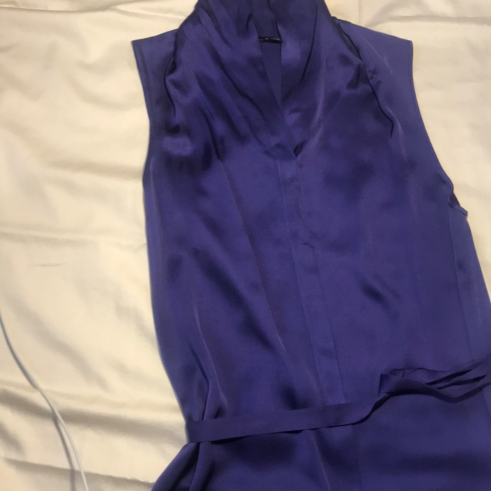 Theory silk purple dress